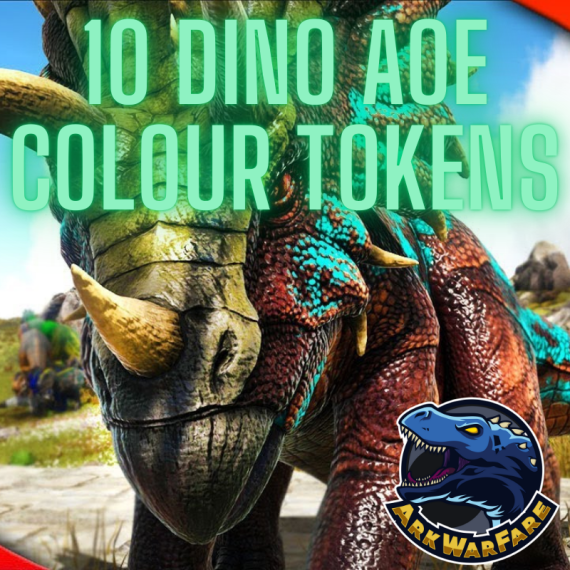 10 Dino Colour AOE Tokens ASE