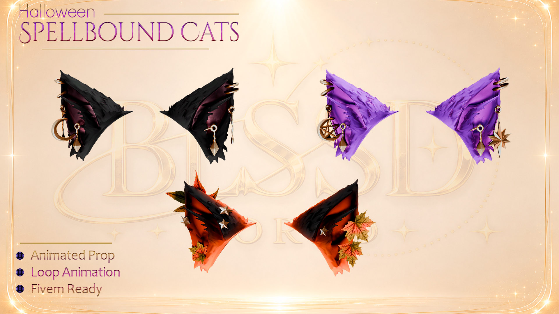 Spellbound Cats - Animated Props pack