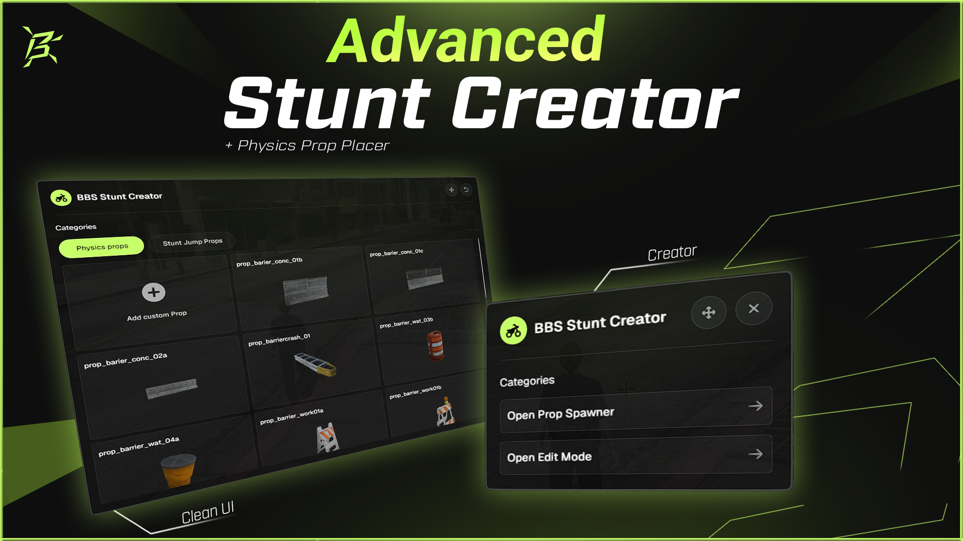 Advanced Stunt Creator (+ Physics Prop Placer)