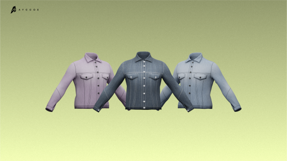 Button-Up Denim Jacket (MP Male)