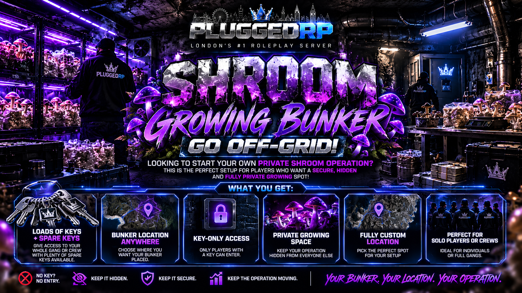 🍄SHROOM GROWING BUNKER🔒