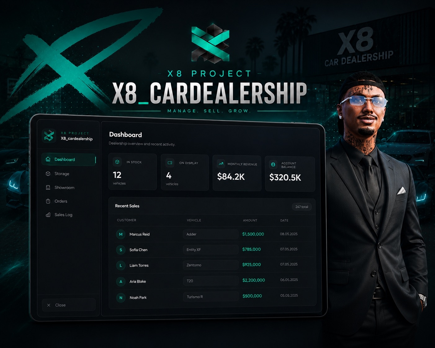 X8_CardealerShip (Premium Car Dealership — Full Management System) Open Source !
