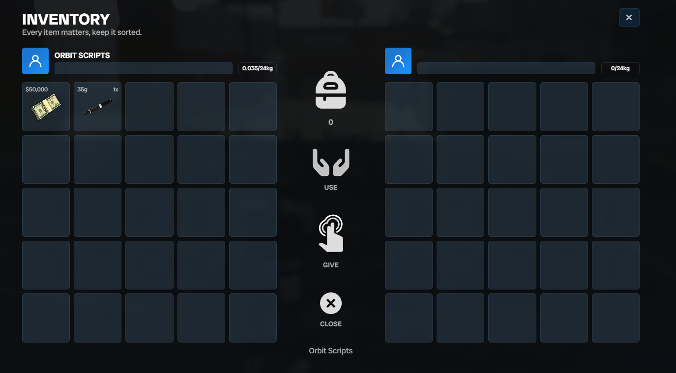 Orbit - Inventory Reskin