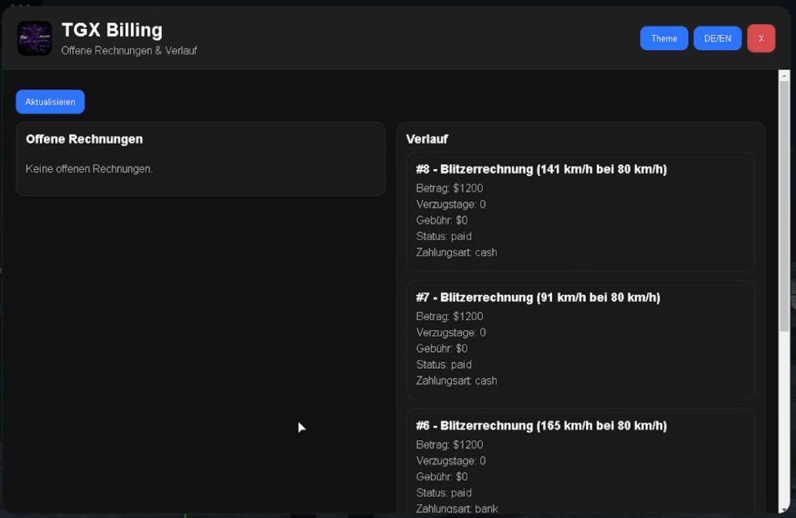 TGX_Billing Script (Beta witere kostenlose Updates!)