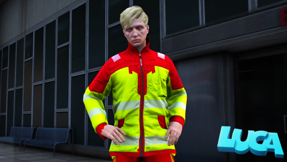 Luca Apollon Rettungsdienstjacke gelb/rot
