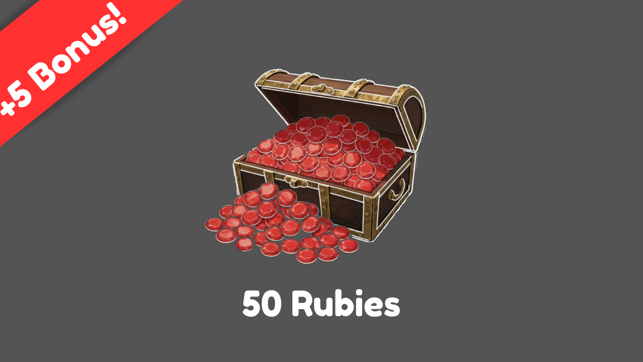50 Rubies (+5 Rubies)
