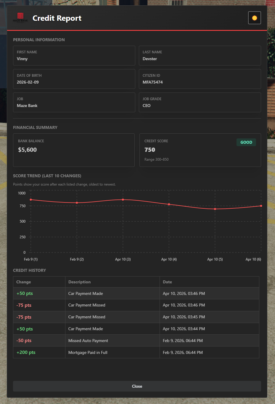 Credit Report System