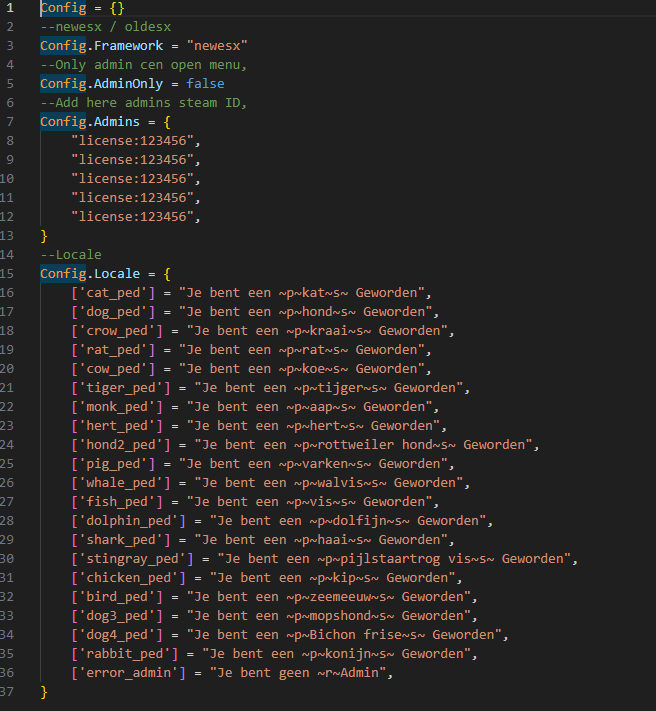 L-AnimalsMenu in ESX