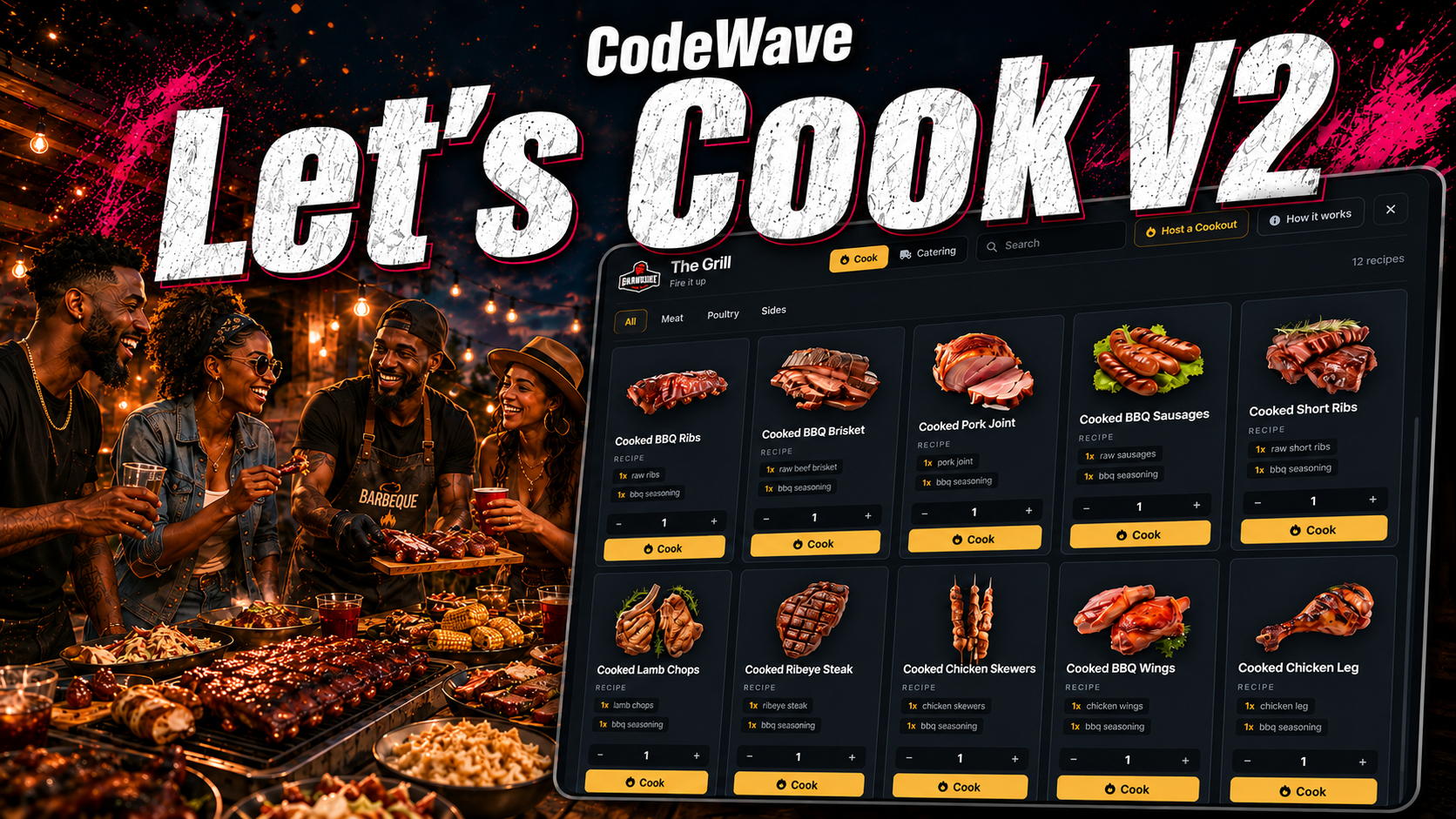 [ESX/QBCORE] BBQ Let's Cook V2