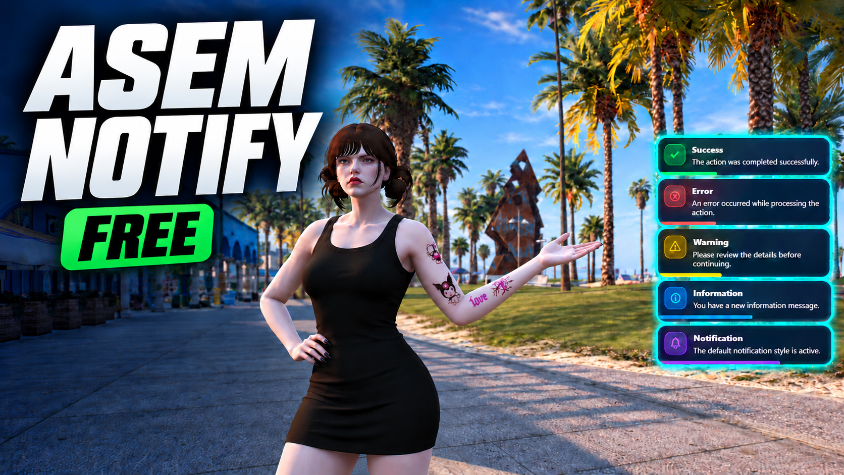 FREE FiveM Notify Script | 10 Modern Styles | ASEM Notify