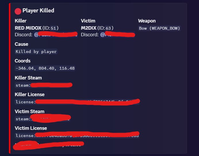 Kill & Death Logs