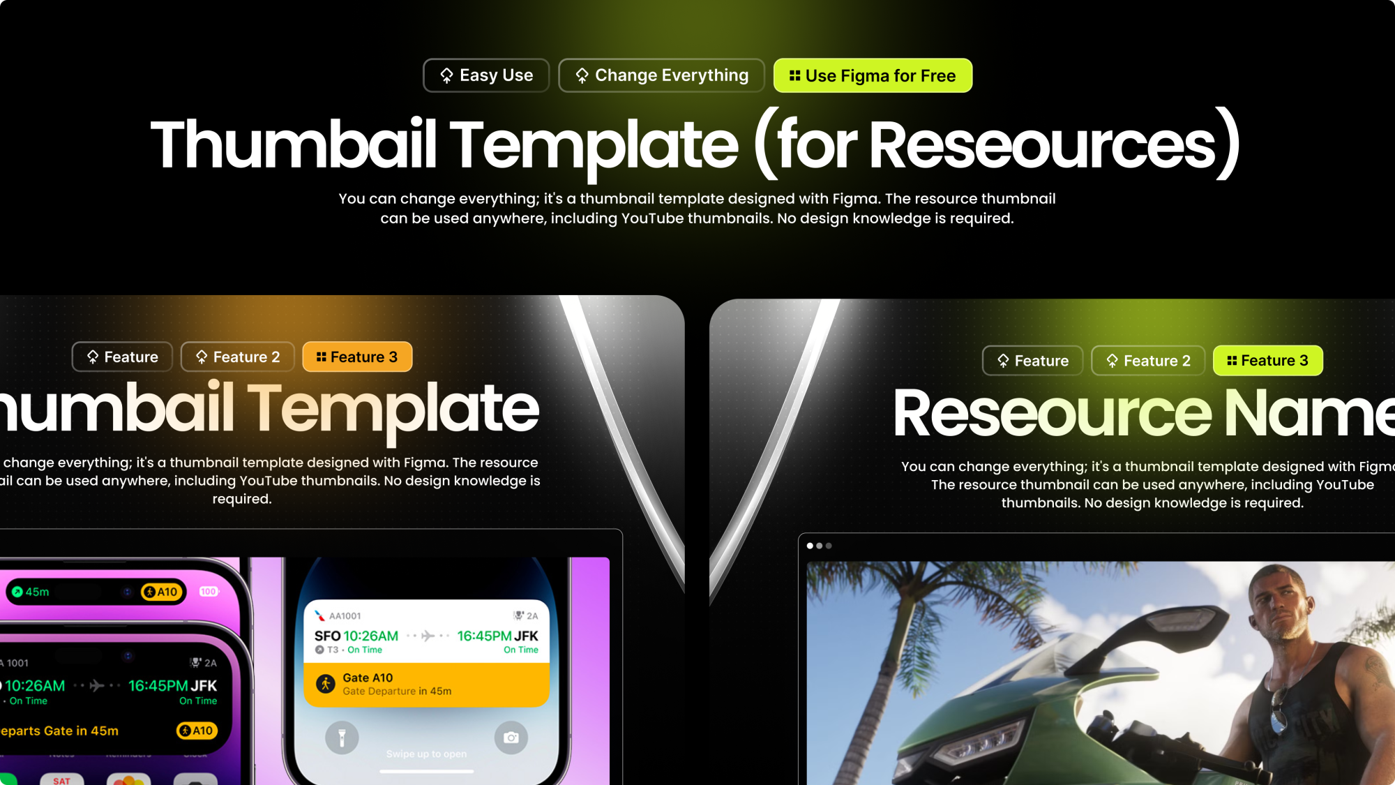 Dark Thumbnail Template for Fivem (PACK)