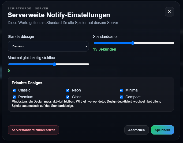 SF Notify – Notifications, Interaction & Progress für FiveM