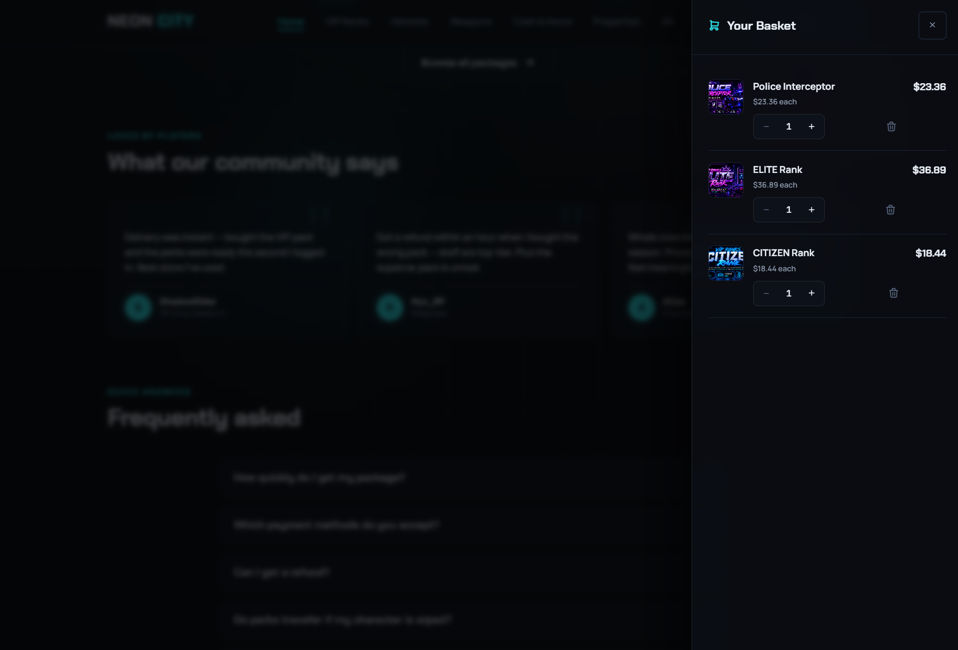 NEON CITY - Premium TEBEX theme