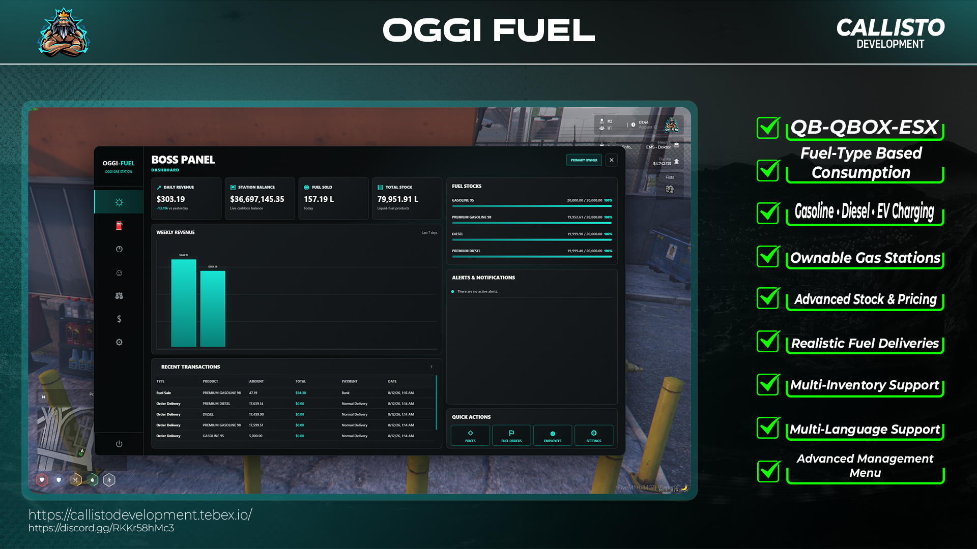 OGGI Fuel – Ownable Gas Stations & Realistic Fuel System