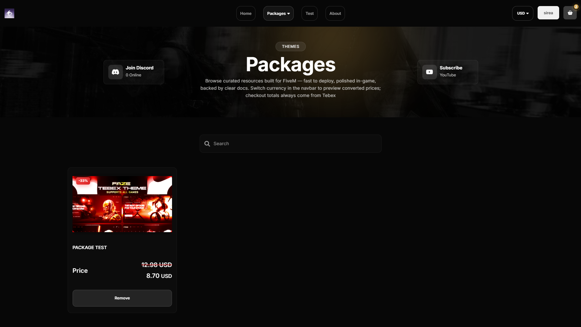 Nano Enhanced - Tebex Theme Template
