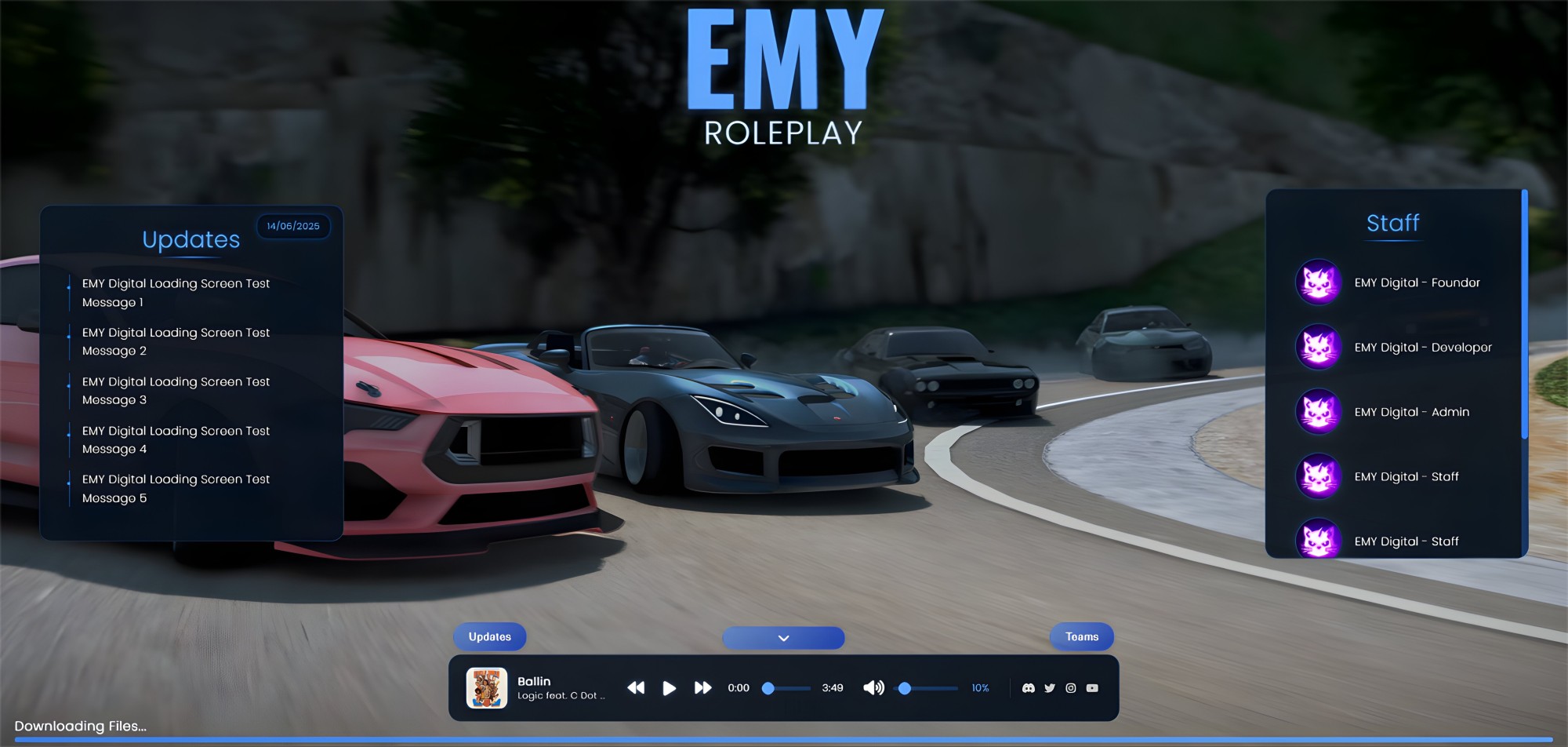 EMY Digital Loading Screen V1 – Modern & Customizable FiveM Loading Screen