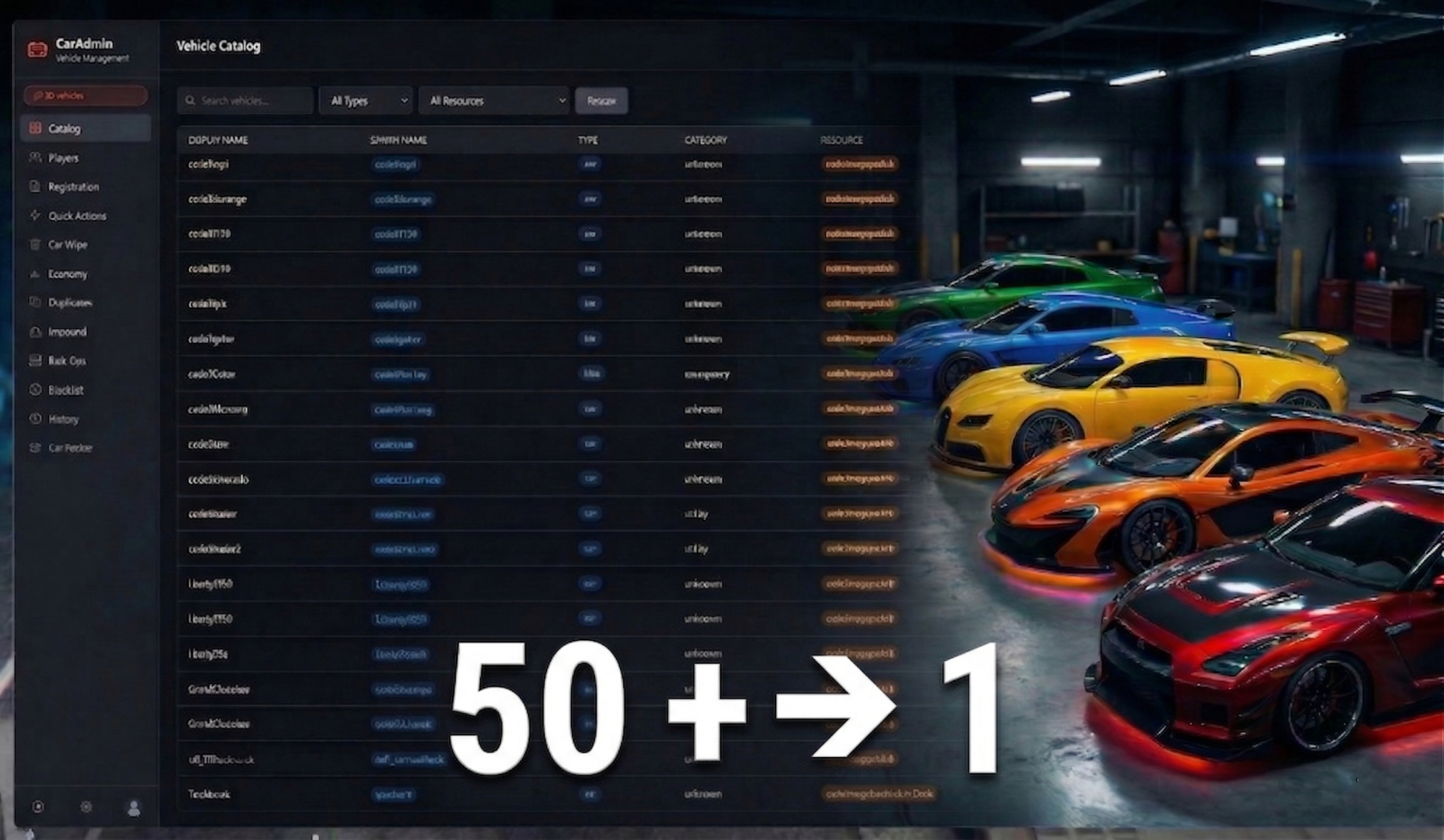 LMX CarAdmin — All-In-One Vehicle Admin Panel + Car Packer — FiveM Script