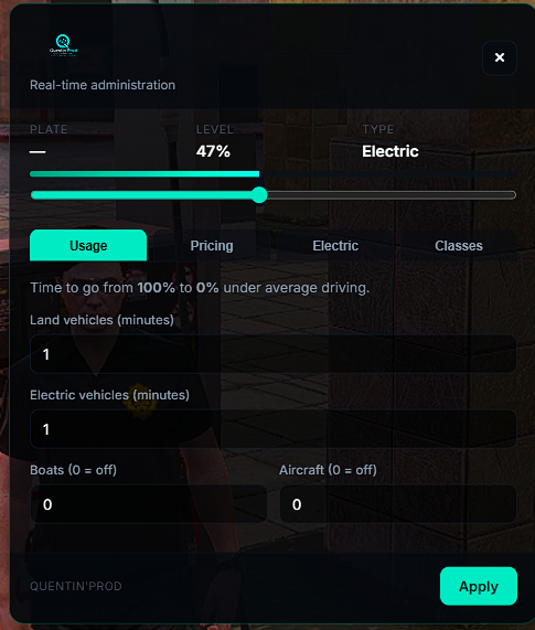 QP-Fuel — Système de carburant réaliste | Realistic Fuel System