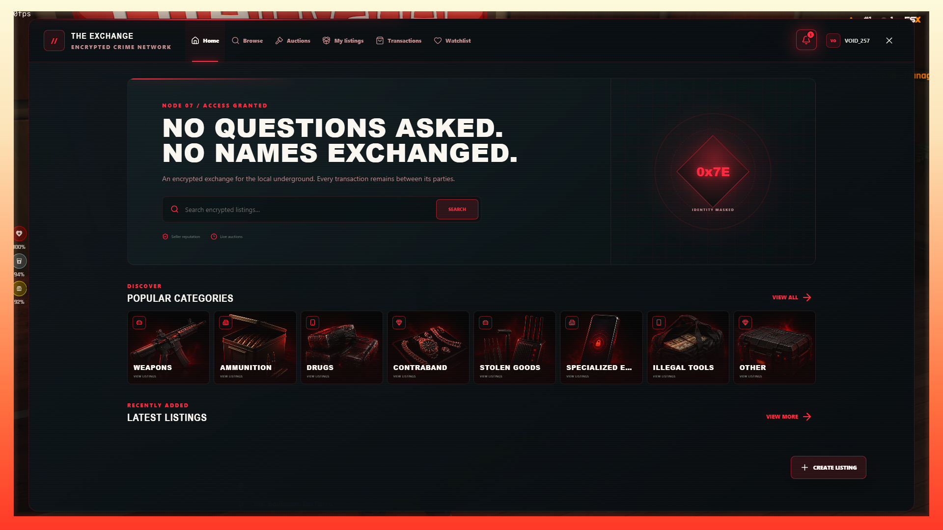 Los Santos Marketplace & Dark Web | Legal & Crime Trading Platform