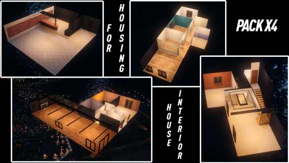  INTERIORS SHELL FOR HOUSING PACK x4 #3