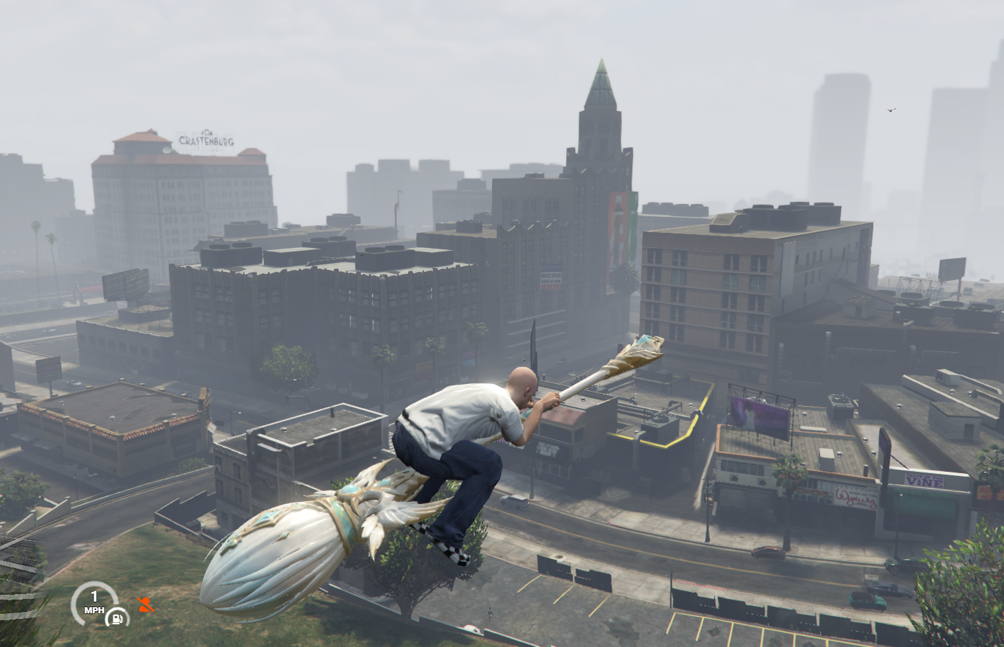 White Pearl Flying Broom