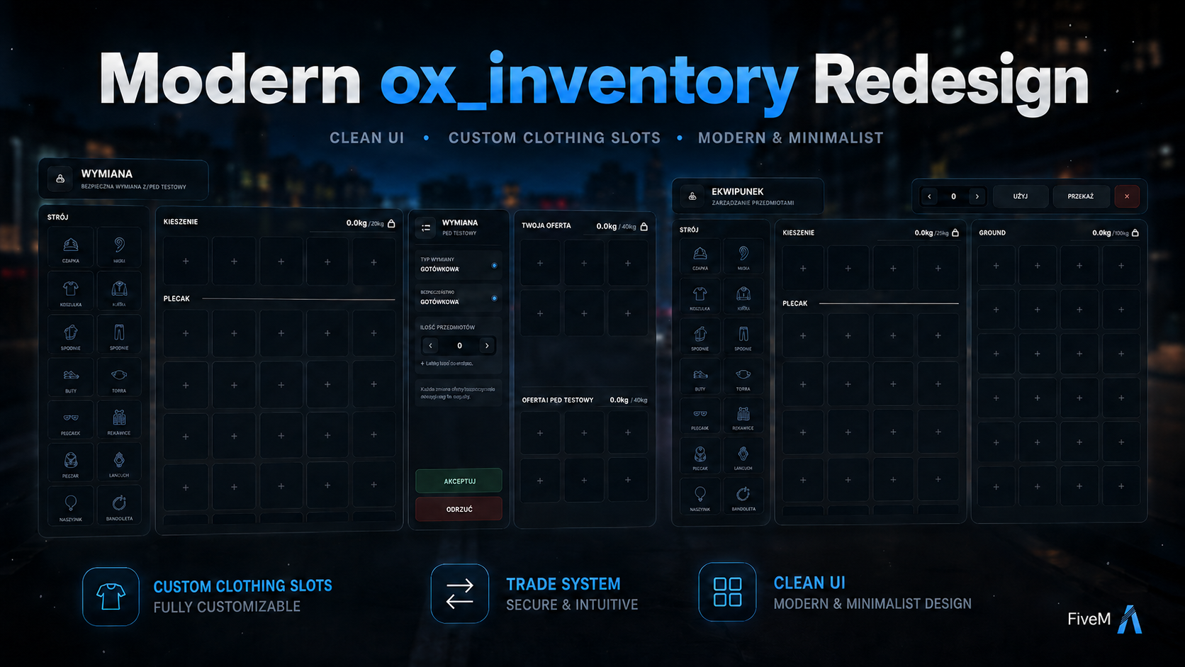 [ESX/QB] [ESCROW] Modern ox_inventory Redesign