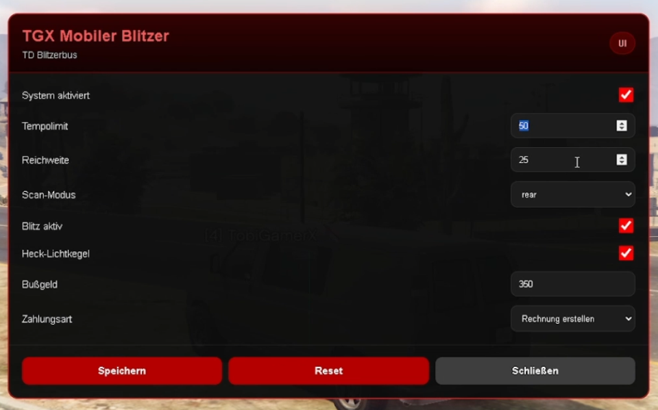 TGX Mobiles Blitzer System