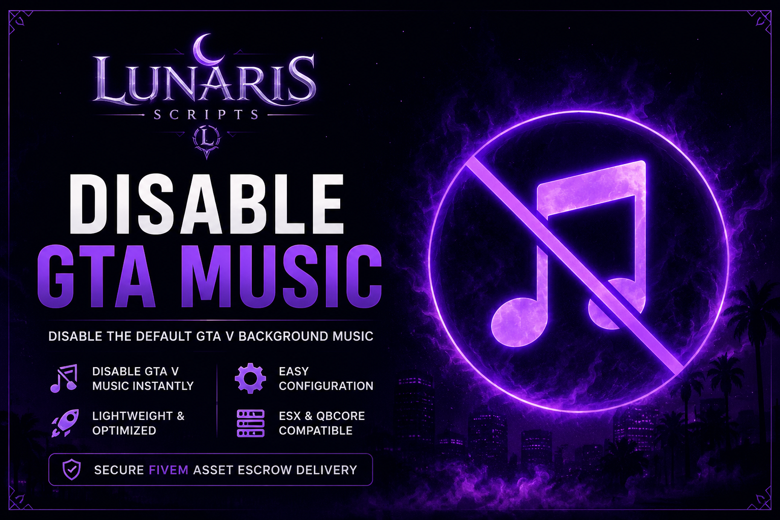 🌙 Lunaris Disable GTA Music
