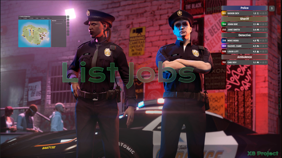 X8_ListJob (Multi-Department Personnel Hub — List, Map, CCTV & Bodycam) ESCROW!
