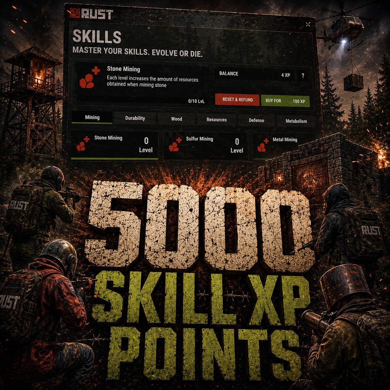 5,000 SKILL XP POINT BOOST