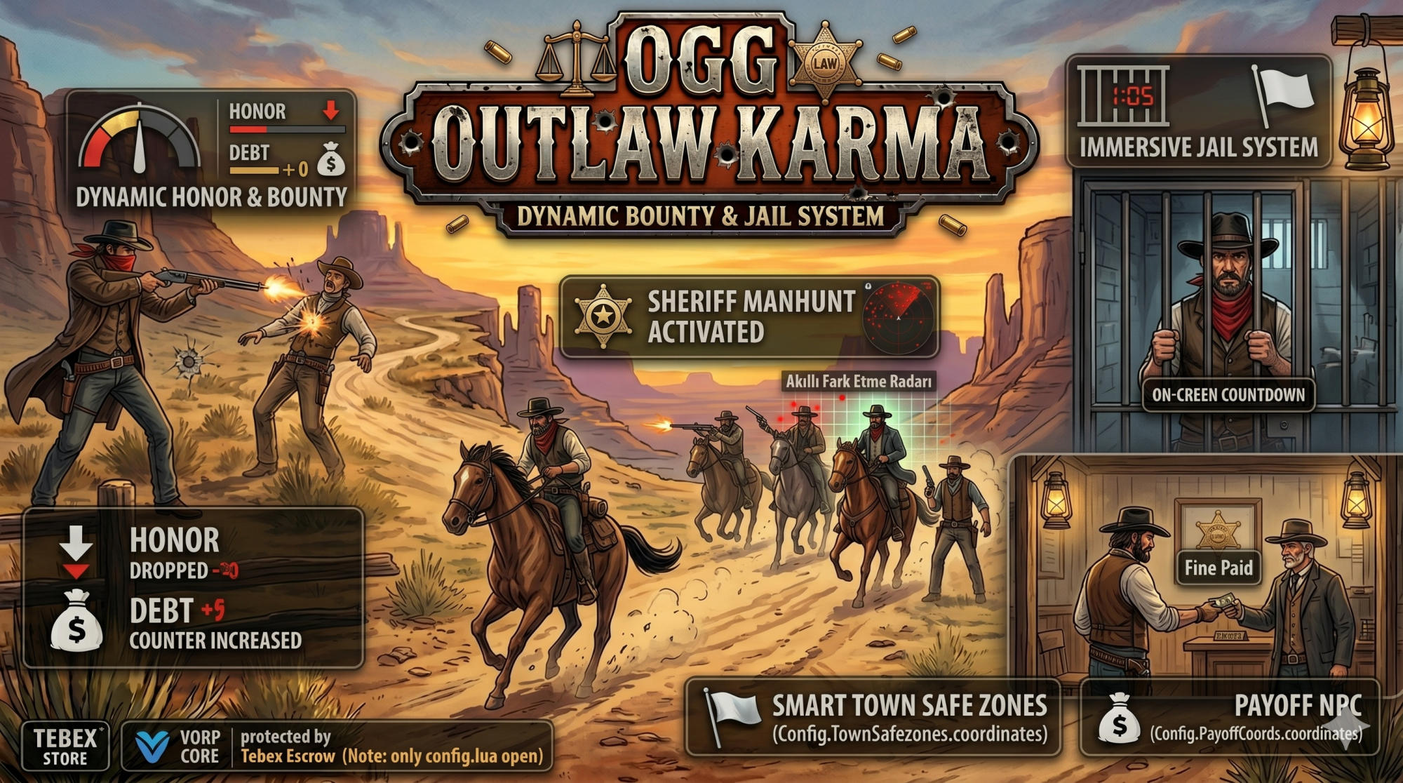 OGG Outlaw KARMA - Dynamic Bounty & Jail System!