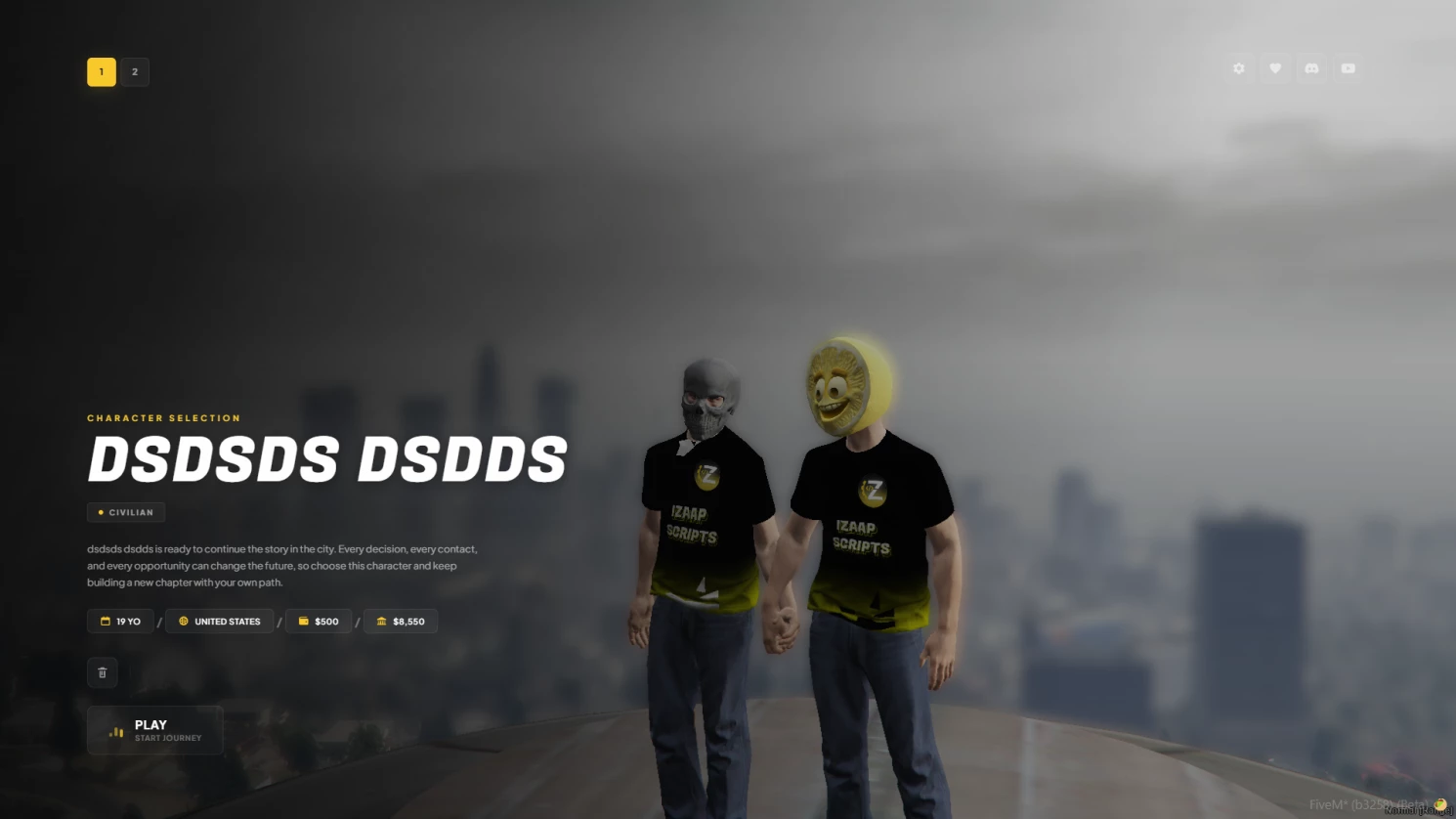 Multicharacter / Loading Screen Screenshot 3