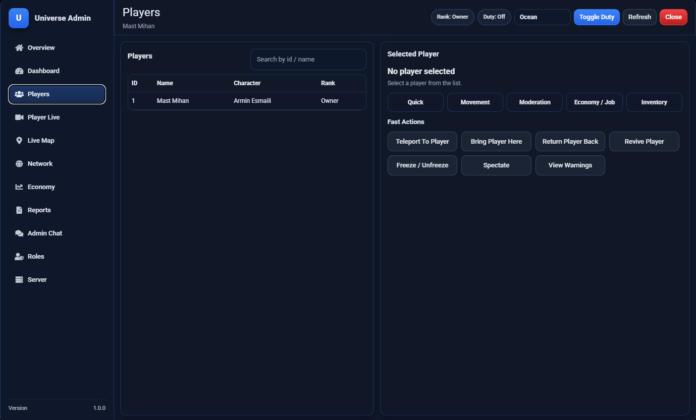 ADMIN MENU