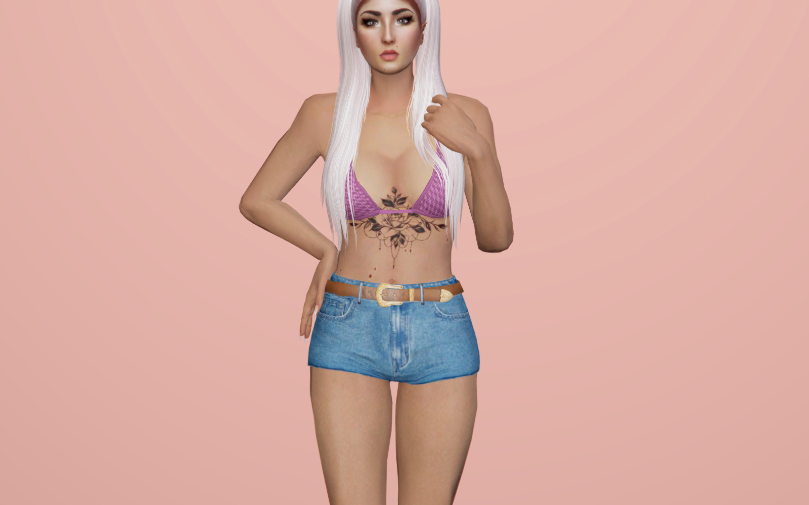 #002 Underboob Flower