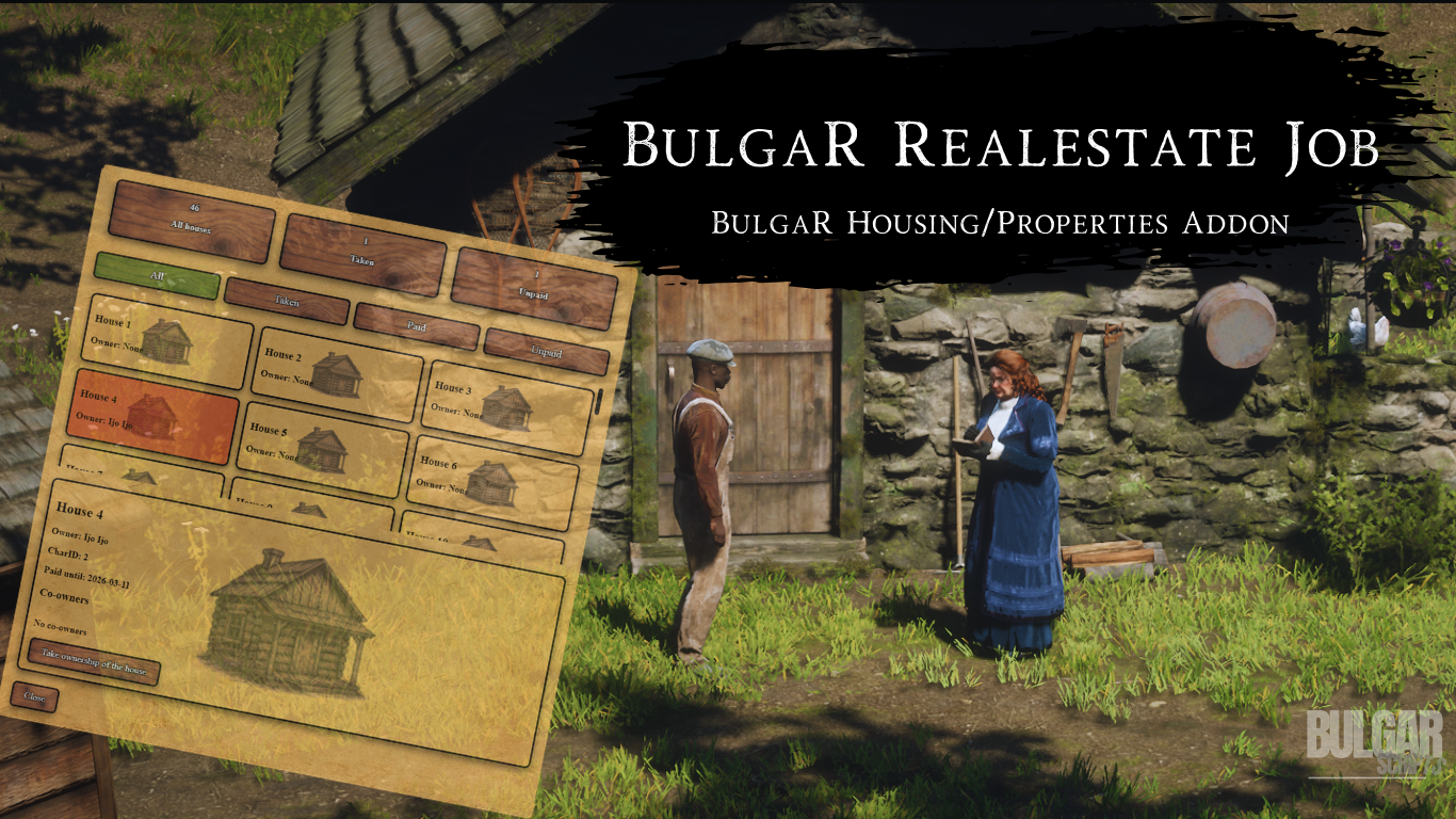 BulgaR Housing/Properties [VORP] & [RSGCore] & [RedEM:RP]