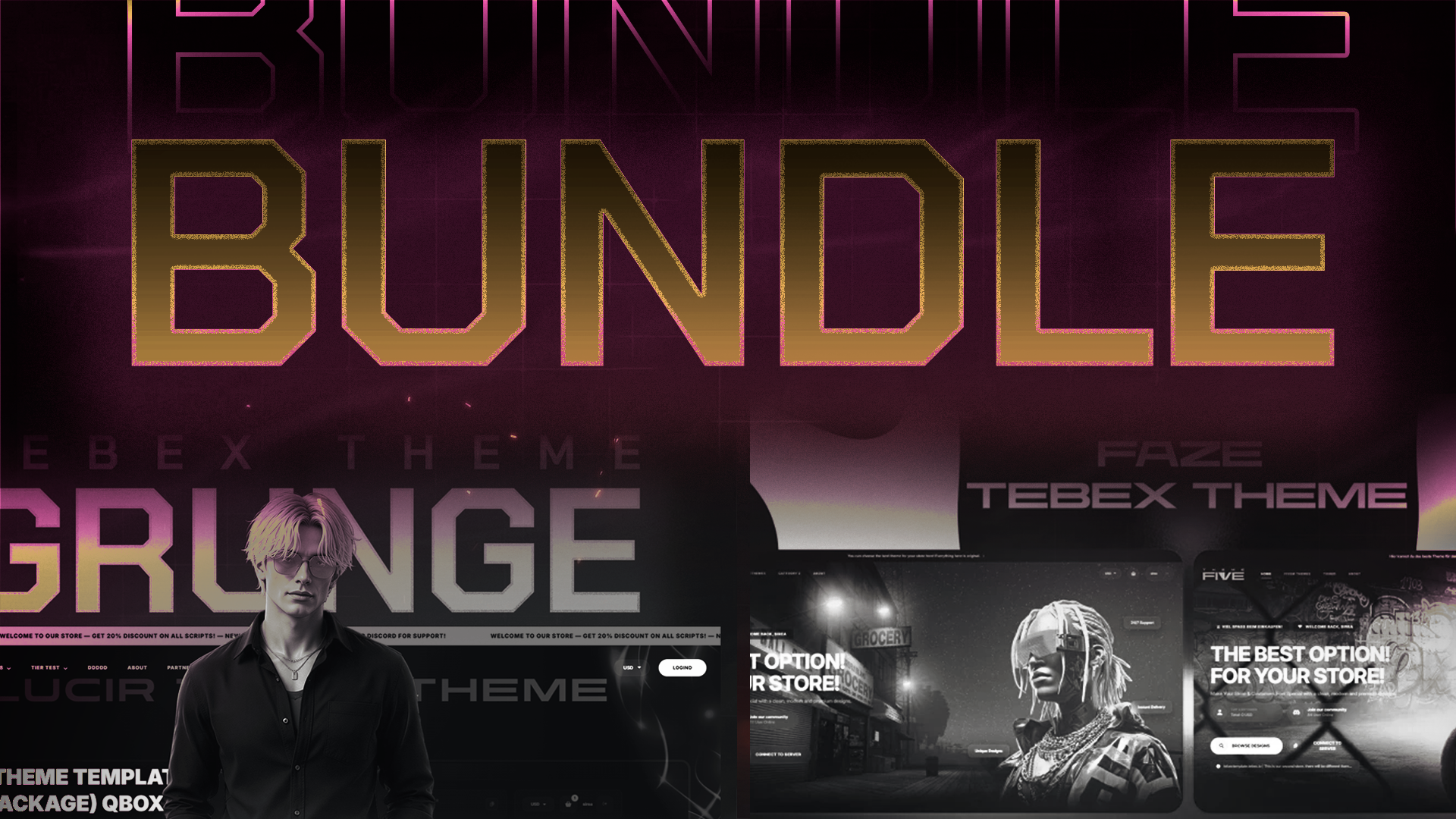 FAZE + GRUNGE TEBEX THEME UNIQUE BUNDLE