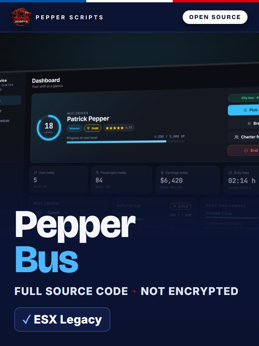 Pepper Bus (Open Source)