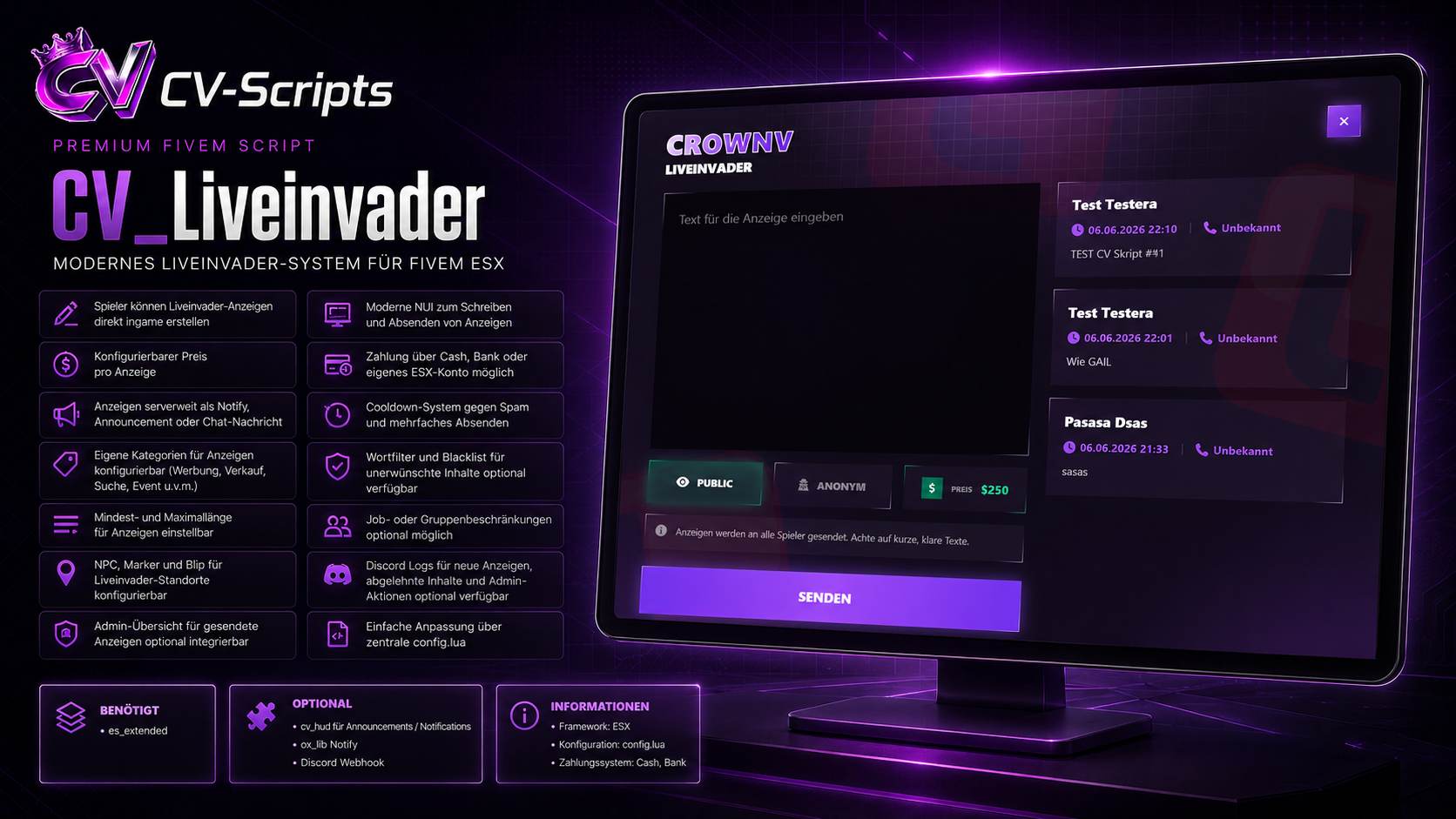 CV Liveinvader für ESX