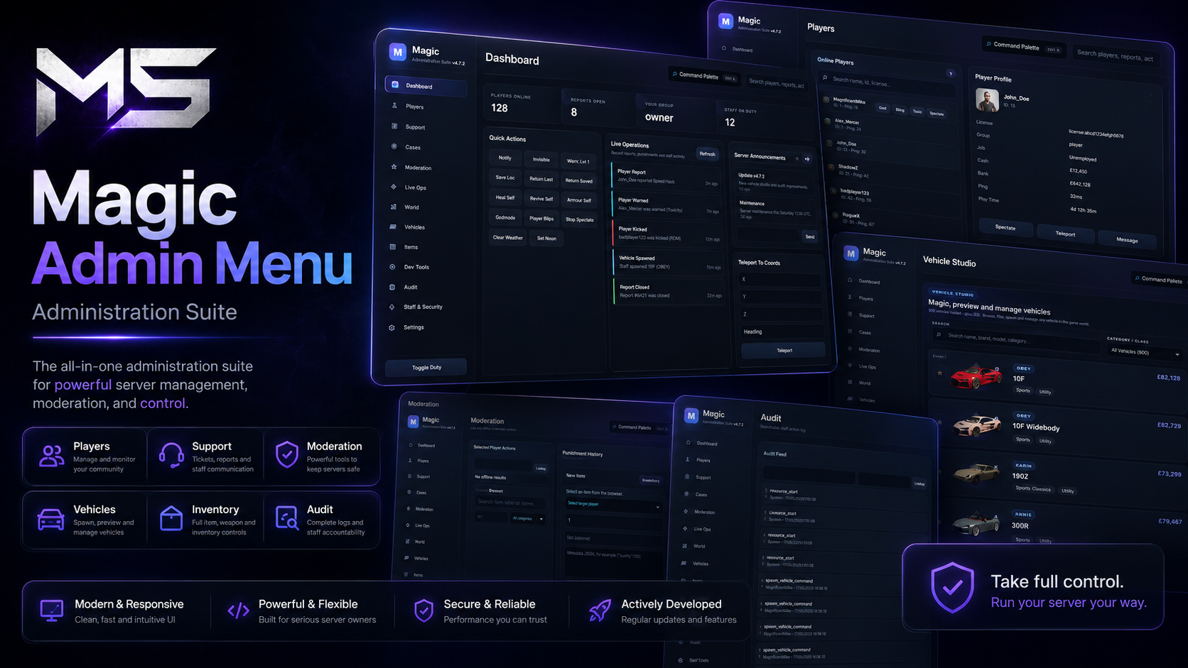 Magic Admin Menu – FiveM Admin System