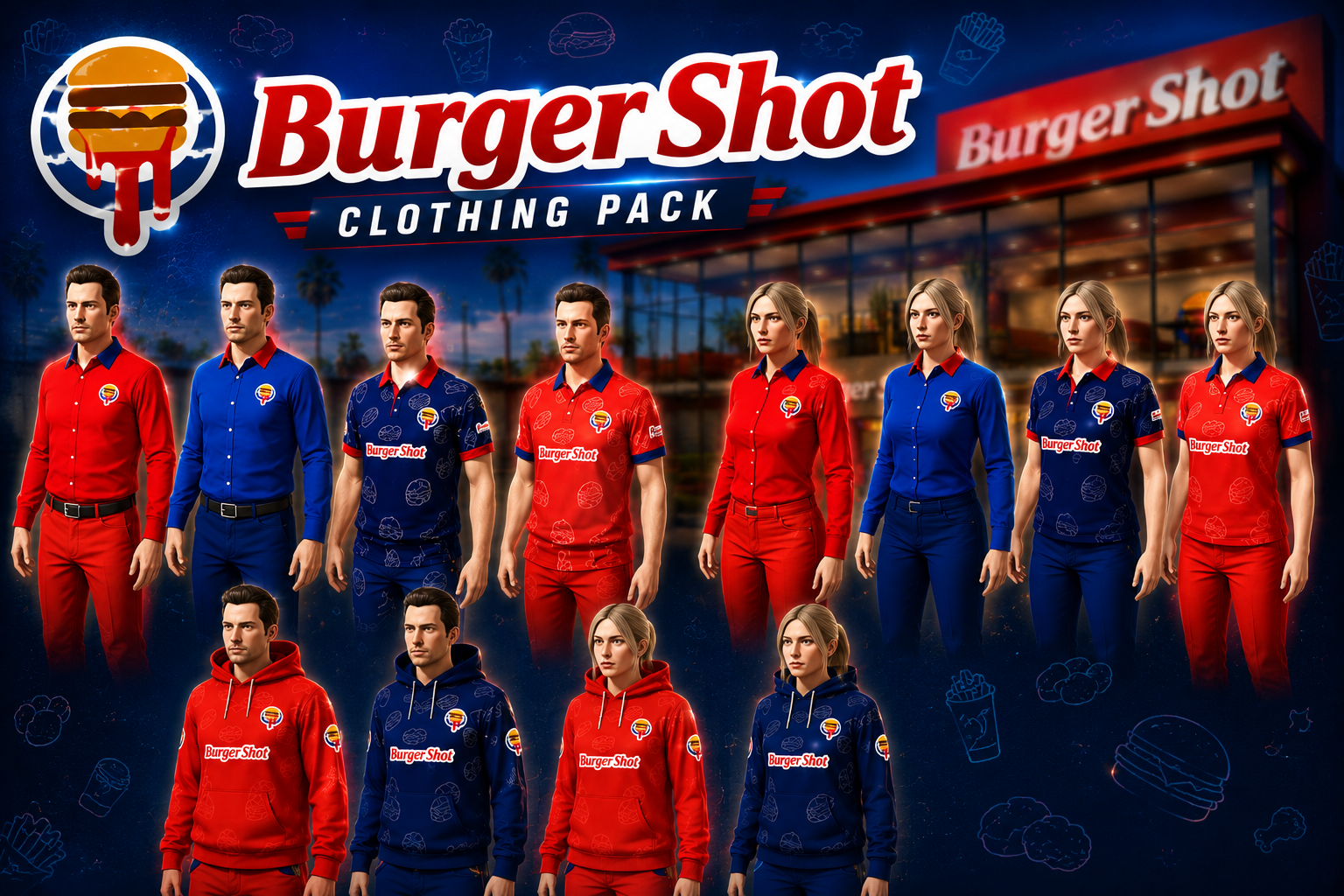 Burger Shot Clothing Pack