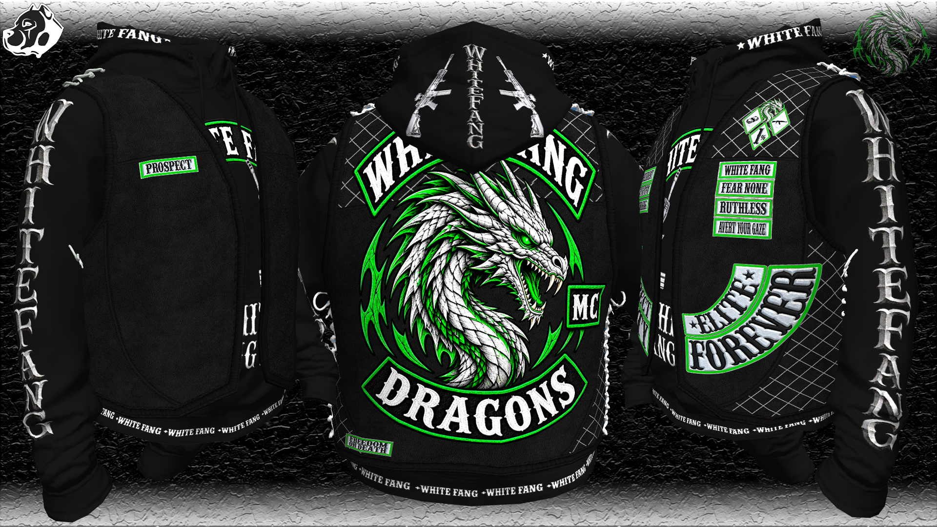 White Fang MC Kuttes Bundle | FiveM MC Gang Clothing