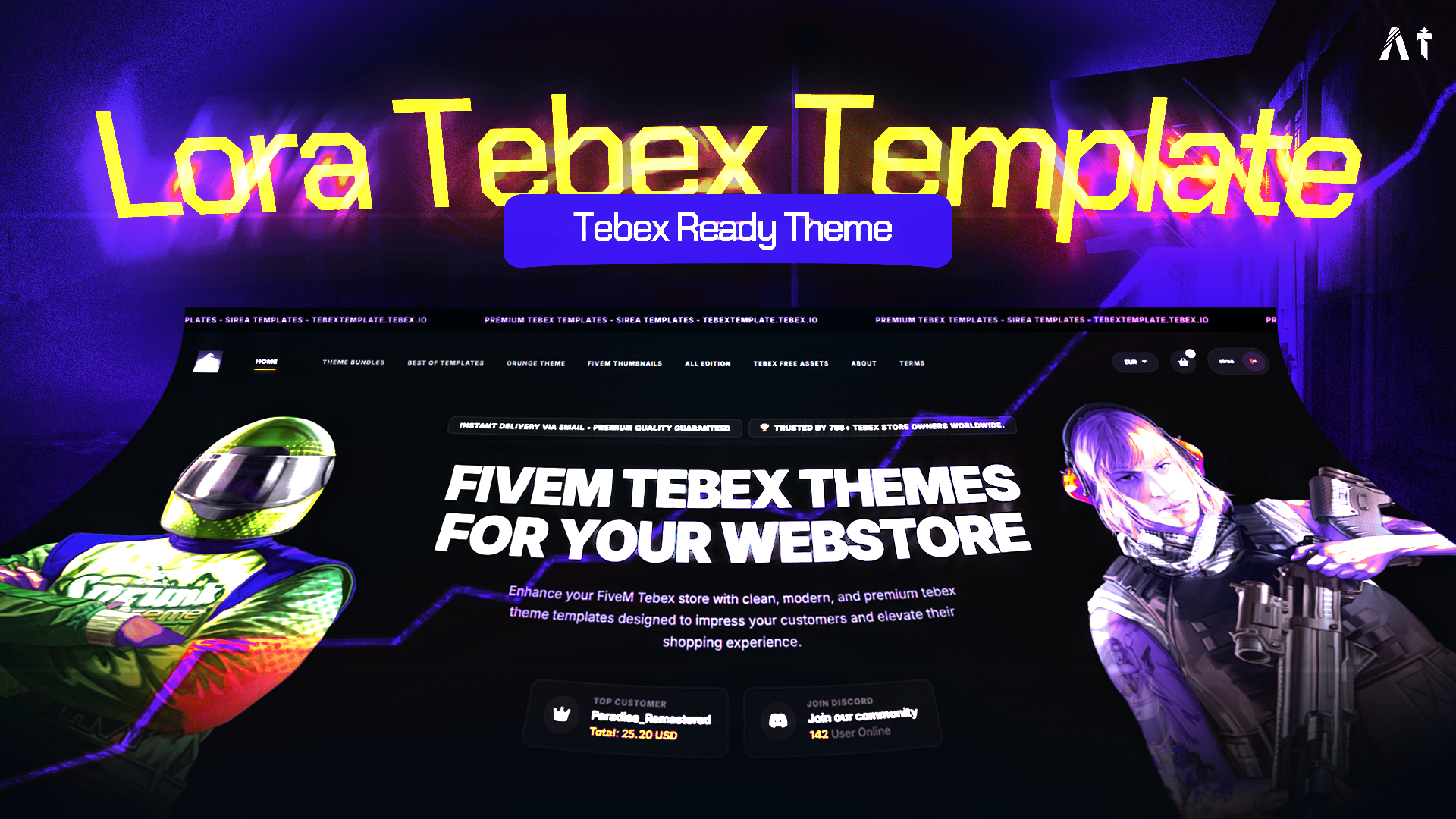 LORA One Series  - Best FiveM Tebex Theme Template