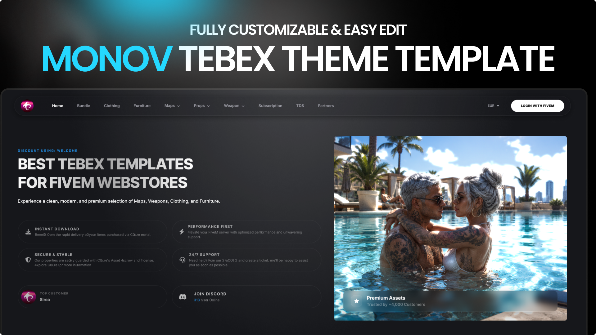 MonoV - Tebex Theme Template