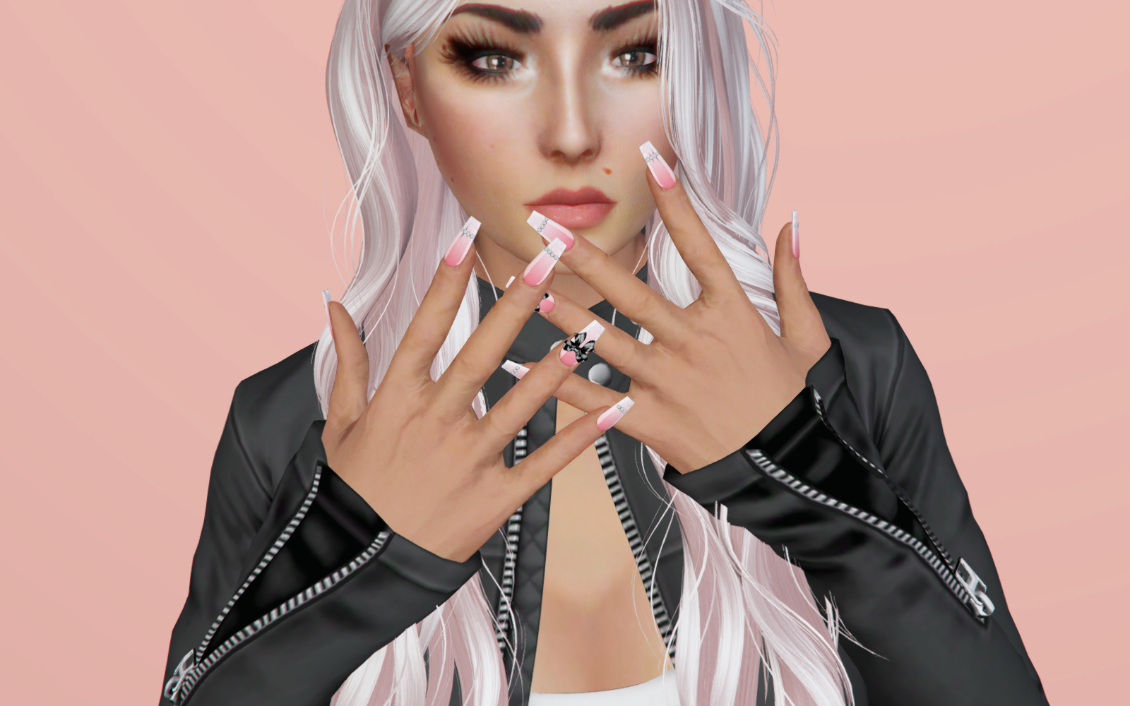 #002 Ribbon Nails