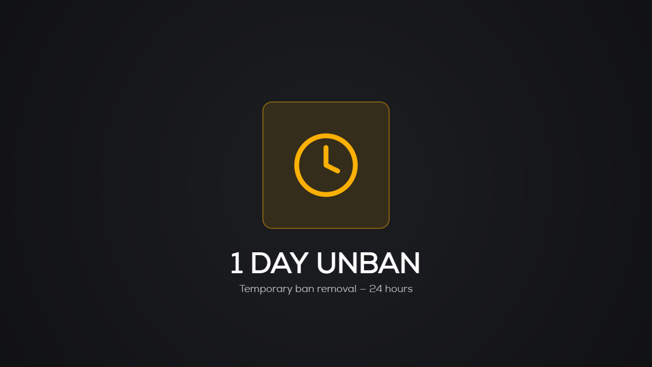 Ban Appeal Request (1 Day)