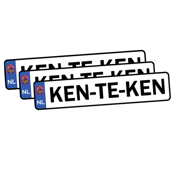 3x Aangepast kenteken