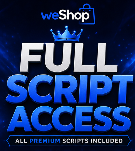 weShop · Full scripts access