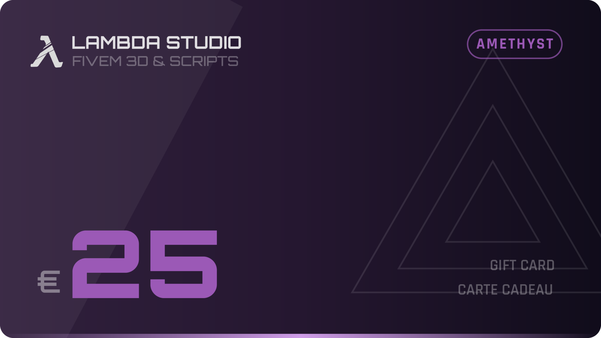 Asset FiveM - Carte Cadeau 25€ par Lambda Studio