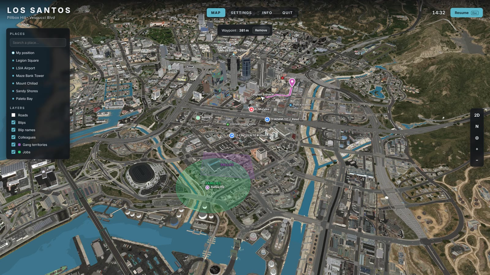 Live units and zones